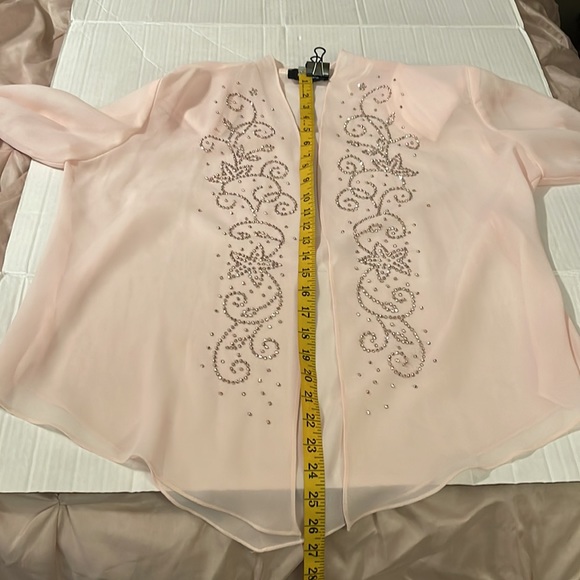 ♻️ R & M Richards Beaded Stars Pink Outerwear Jacket Blazer size 14 - Picture 9 of 9
